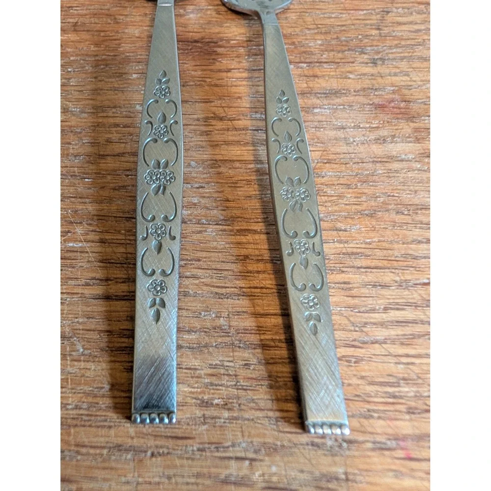Wm. A. Rogers Oneida Spanda Stainless Flatware Dinner Salad Fork Set 2pc